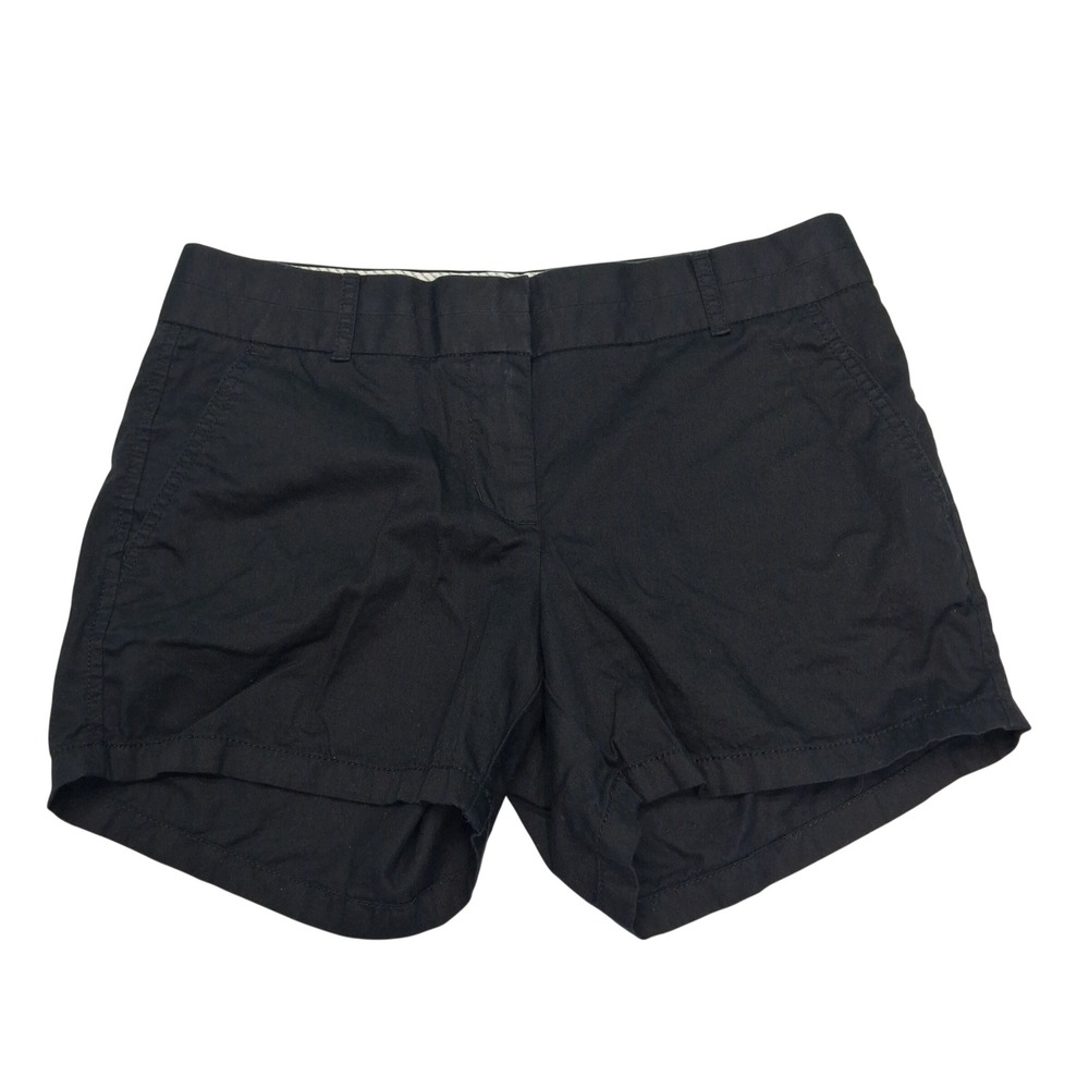 J.Crew Chino Shorts 4 Black Broken-In Cotton Preppy Casual Summer Staples